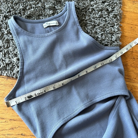 NWT Hollister Dress Womens Midi Ribbed Slit Gray Stretch Small - Picture 6 of 10
